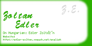 zoltan edler business card